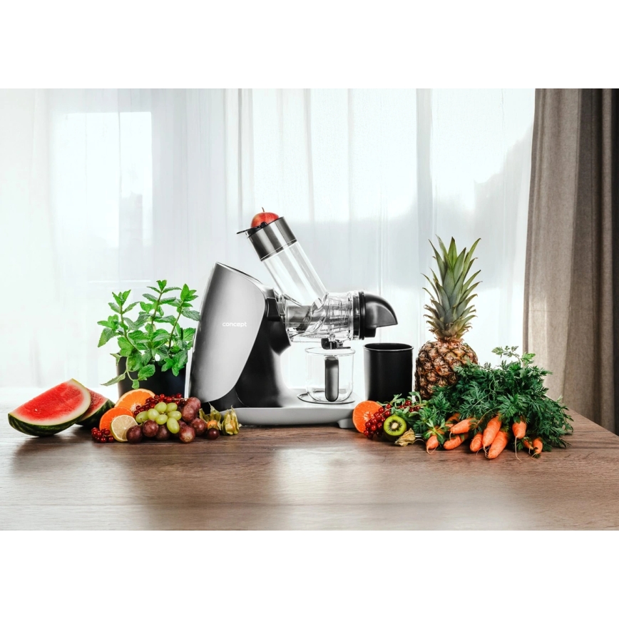 Concept LO7250 - Horisontaalne šnekmahlapress 200W/230V must/roostevaba teras