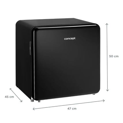 Concept LR2047bcN - Retro minibaar 47 l must