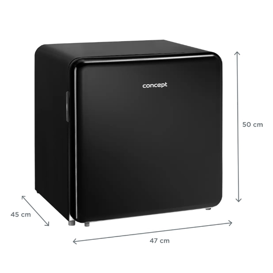 Concept LR2047bcN - Retro minibaar 47 l must