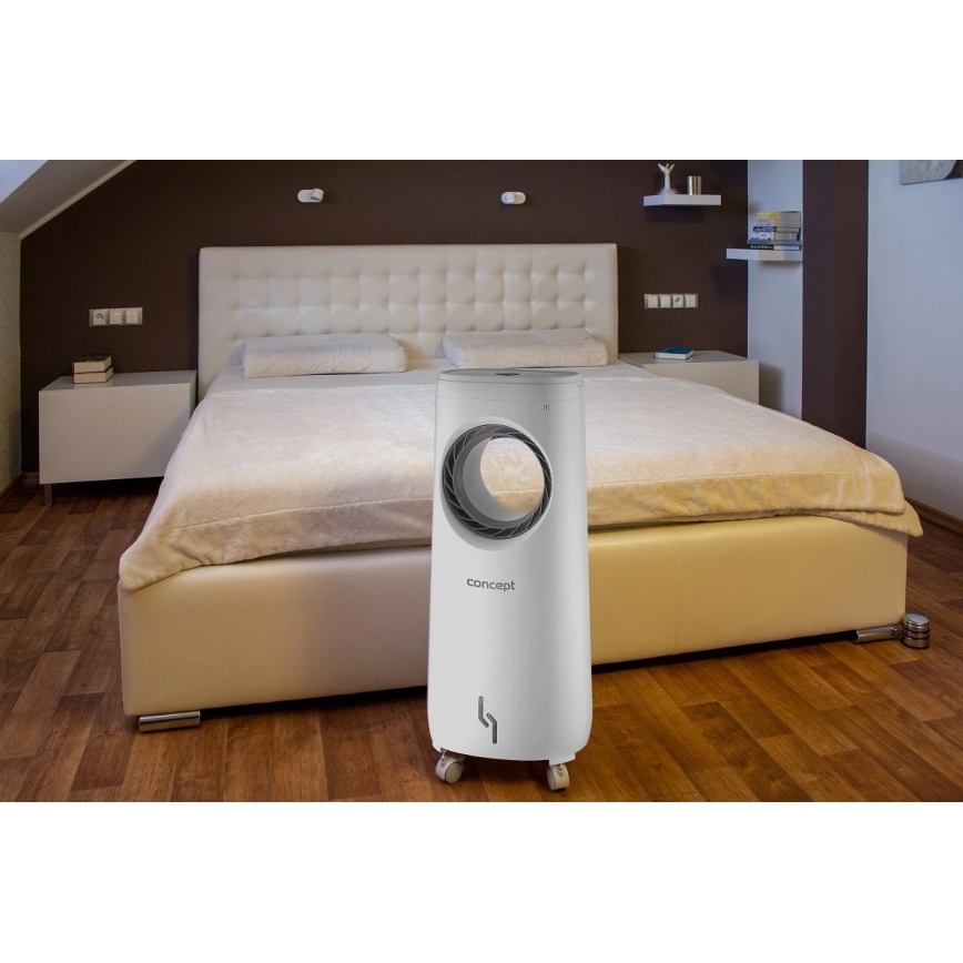 Concept OV5220 - Multifunktsionaalne mobiilne õhkjahuti 4-ühes 5 l 80W/230V valge + kaugjuhtimispult
