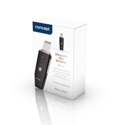 Concept PO2060 - Kosmeetiline ultraheli spaatel PERFECT SKIN 3,5W/5V USB 500 mAh IPX6 must
