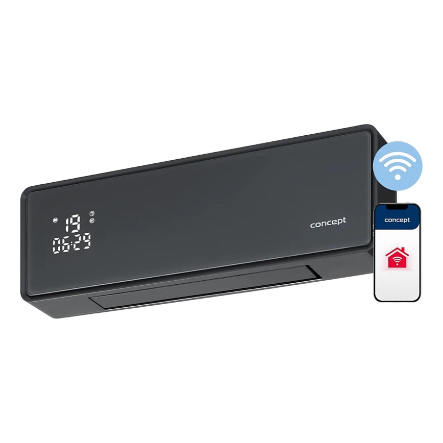 Concept QH4100 - Elektriradiaator 1000/2000W Wi-Fi IP22 hall + kaugjuhtimispult