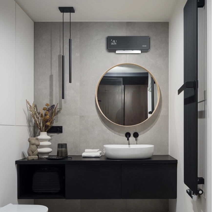 Concept QH4100 - Elektriradiaator 1000/2000W Wi-Fi IP22 hall + kaugjuhtimispult