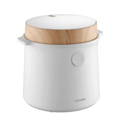 Concept RE3030 - Digitaalne riisikeetja 2-ühes 380W/230V 1,5 l valge/puidu dekor