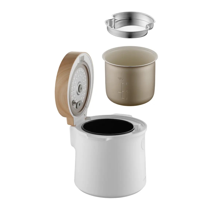 Concept RE3030 - Digitaalne riisikeetja 2-ühes 380W/230V 1,5 l valge/puidu dekor