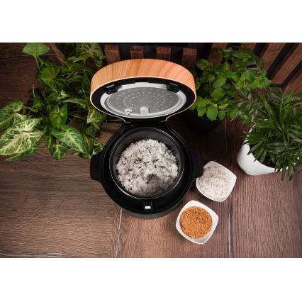 Concept RE4040 - Digitaalne riisikeetja 2-ühes 450W/230V 2 l must/puidu dekor