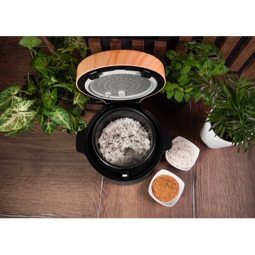 Concept RE4040 - Digitaalne riisikeetja 2-ühes 450W/230V 2 l must/puidu dekor