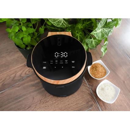 Concept RE4040 - Digitaalne riisikeetja 2-ühes 450W/230V 2 l must/puidu dekor