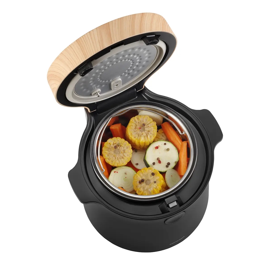 Concept RE4040 - Digitaalne riisikeetja 2-ühes 450W/230V 2 l must/puidu dekor