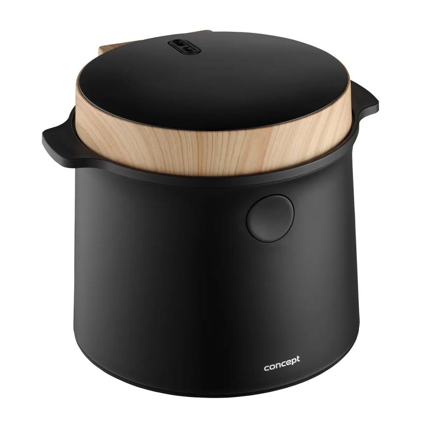 Concept RE4040 - Digitaalne riisikeetja 2-ühes 450W/230V 2 l must/puidu dekor