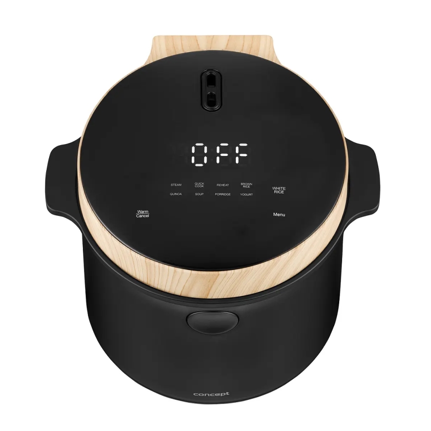 Concept RE4040 - Digitaalne riisikeetja 2-ühes 450W/230V 2 l must/puidu dekor