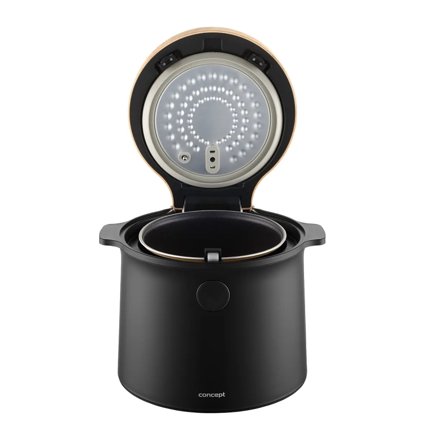 Concept RE4040 - Digitaalne riisikeetja 2-ühes 450W/230V 2 l must/puidu dekor