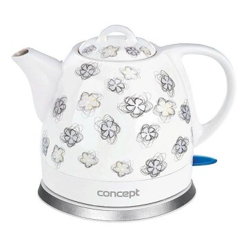 Concept RK0010ne - Elektriline veekeetja 1 l 1100W/230V valge/keraamika