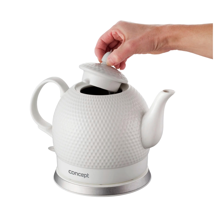 Concept RK0050 - Kiirveekeetja 1,2 l 1000W/230V valge/keraamika