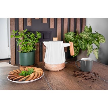 Concept RK0090 - Elektriline veekeetja 1,5 l 1500W/230V valge/puidu dekor/keraamika