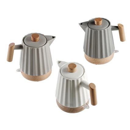 Concept RK0092 - Elektriline veekeetja 1,5 l 1500W/230V tumehall/puidu dekor/keraamika