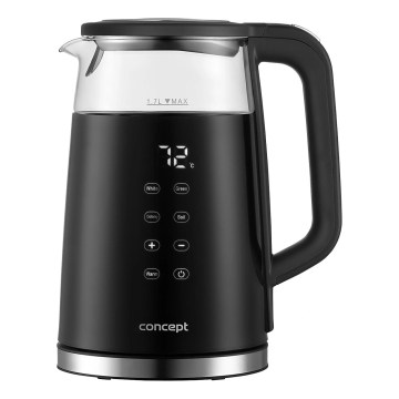 Concept RK4100 - Kiirveekeetja temperatuuri reguleerimisega 1,7 l 2200W/230V must