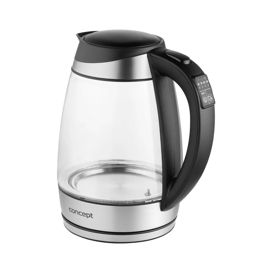 Concept RK4120 - roostevabast terasest 1,7 l elektriline veekeetja temperatuuriregulatsiooniga 2200W/230V