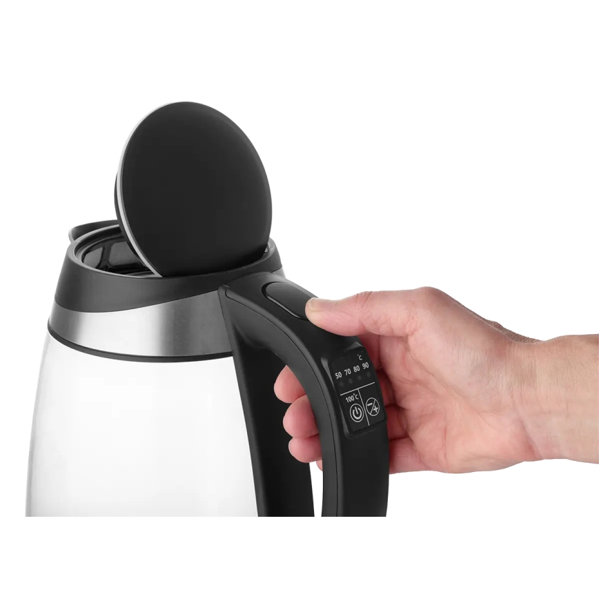 Concept RK4120 - roostevabast terasest 1,7 l elektriline veekeetja temperatuuriregulatsiooniga 2200W/230V