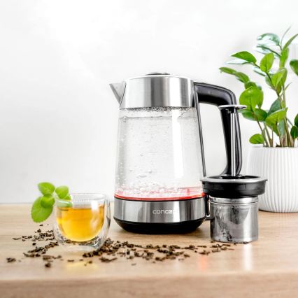 Concept RK4190 - Kiirveekeetja temperatuuri reguleerimise ja filtriga 1,7 l 2200W/230V roostevabast terasest
