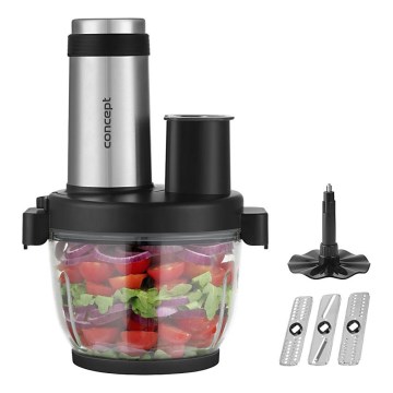 Concept RM3300 - Köögirobot koos riiviga 1000W/230V must/roostevaba
