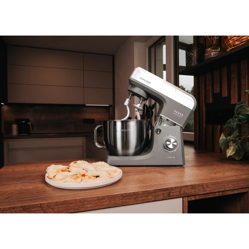 Concept RM6000 - Planetaarne köögimikser  DOUGH EXPERT 1900W/230V antratsiit/roostevaba teras