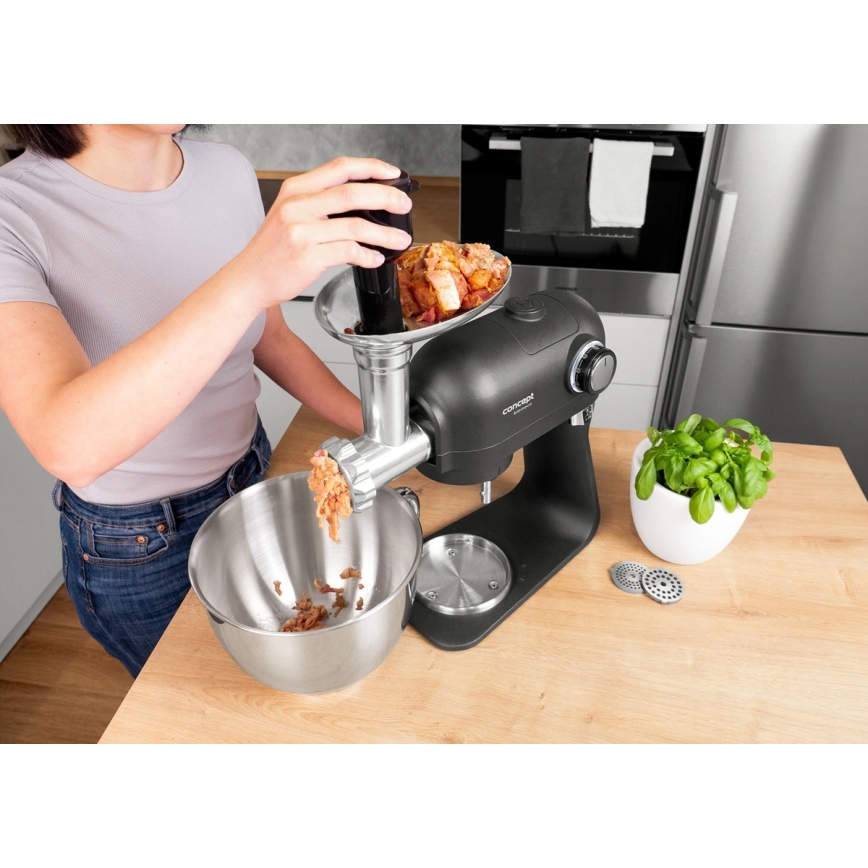 Concept RM8000 - Köögirobot roostevabast terasest kausiga 1200W/230V must