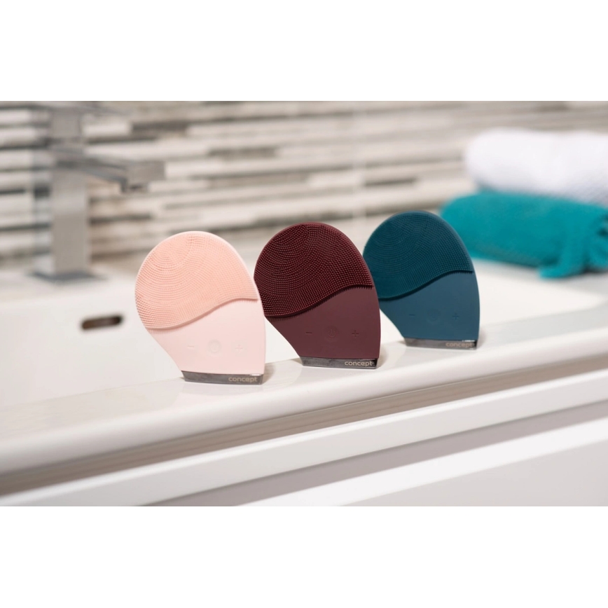 Concept SK9101 - Näopuhastushari SONIVIBE 2W/5V 250 mAh IPX7 punane