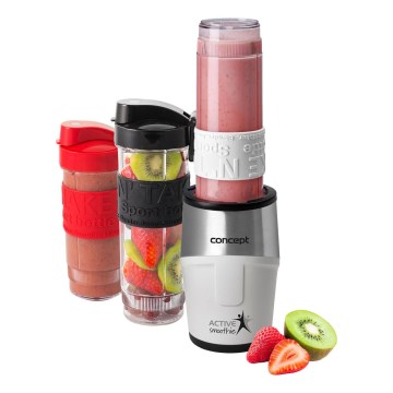 Concept SM3380 - smuutiblender koos ACTIVE SMOOTHIE lisatarvikutega 500W/230V valge