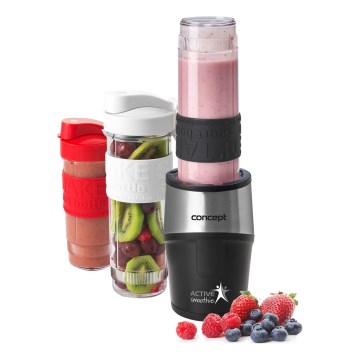 Concept SM3385 - Smuuti-blender koos lisatarvikutega ACTIVE SMOOTHIE 500W/230V must