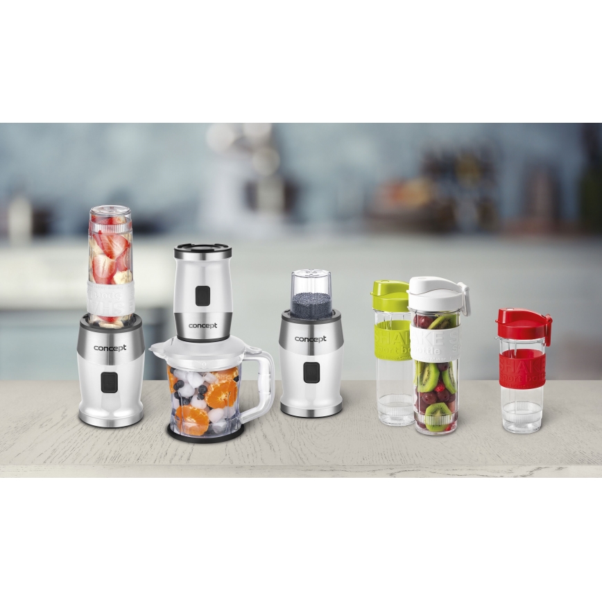 Concept SM3391 - Smoothie-blender koos tarvikutega 700W/230V valge