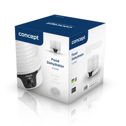 Concept SO1090 - toidukuivati 380W/230V valge