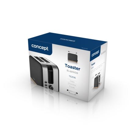 Concept TE2016 - kahe avaga toster soojendusrestiga 930W/230V must