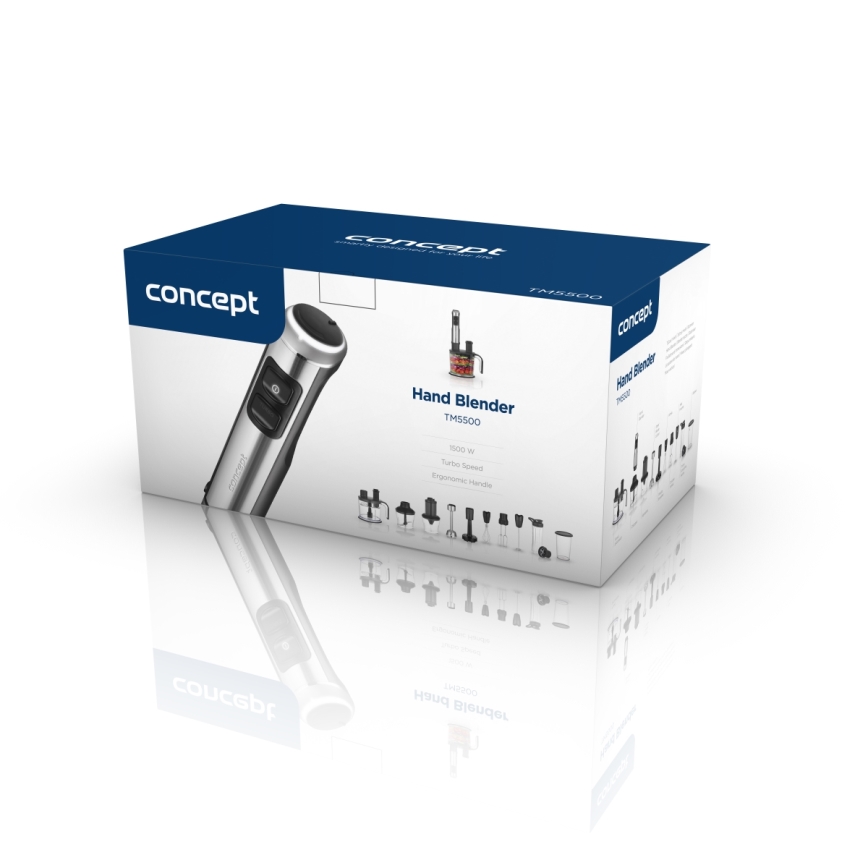 Concept TM5500 - Varsblender lisatarvikutega 1500W/230V must/roostevaba