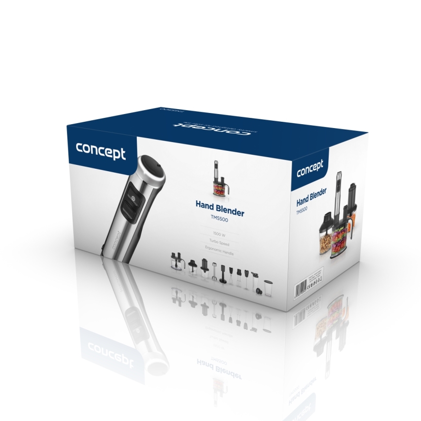 Concept TM5500 - Varsblender lisatarvikutega 1500W/230V must/roostevaba