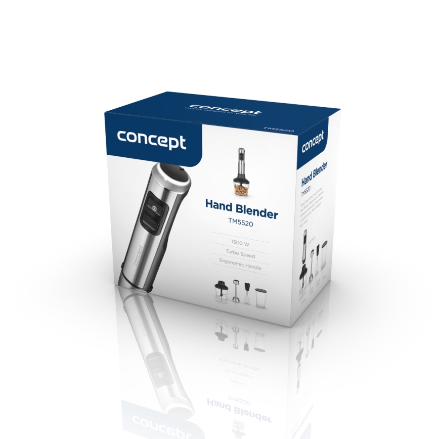 Concept TM5520 - Varsblender lisatarvikutega 1500W/230V must/roostevaba
