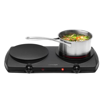 Concept VE3060 - Kaheplaadiline kuumutusplaat 2500W/230V must