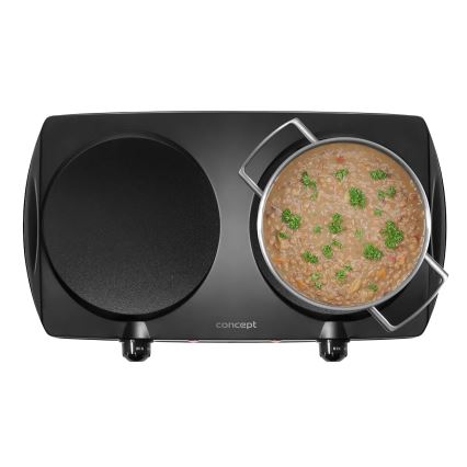 Concept VE3060 - Kaheplaadiline kuumutusplaat 2500W/230V must