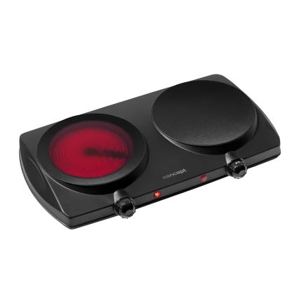 Concept VE3060 - Kaheplaadiline kuumutusplaat 2500W/230V must