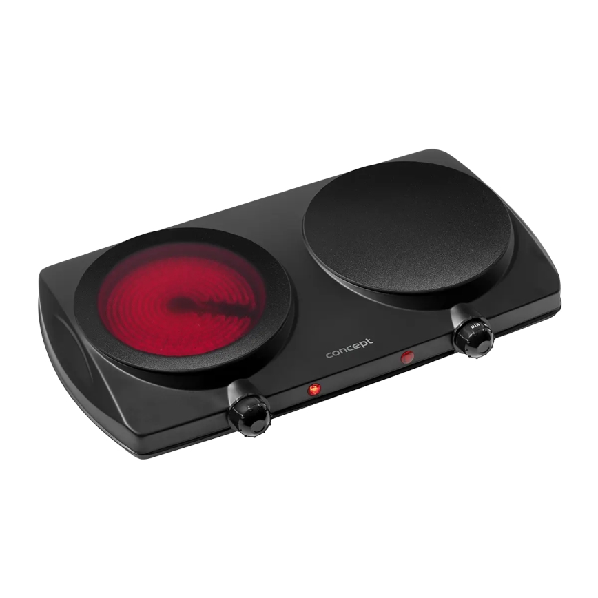 Concept VE3060 - Kaheplaadiline kuumutusplaat 2500W/230V must
