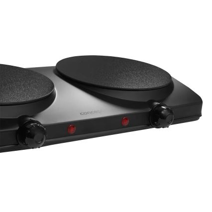 Concept VE3060 - Kaheplaadiline kuumutusplaat 2500W/230V must