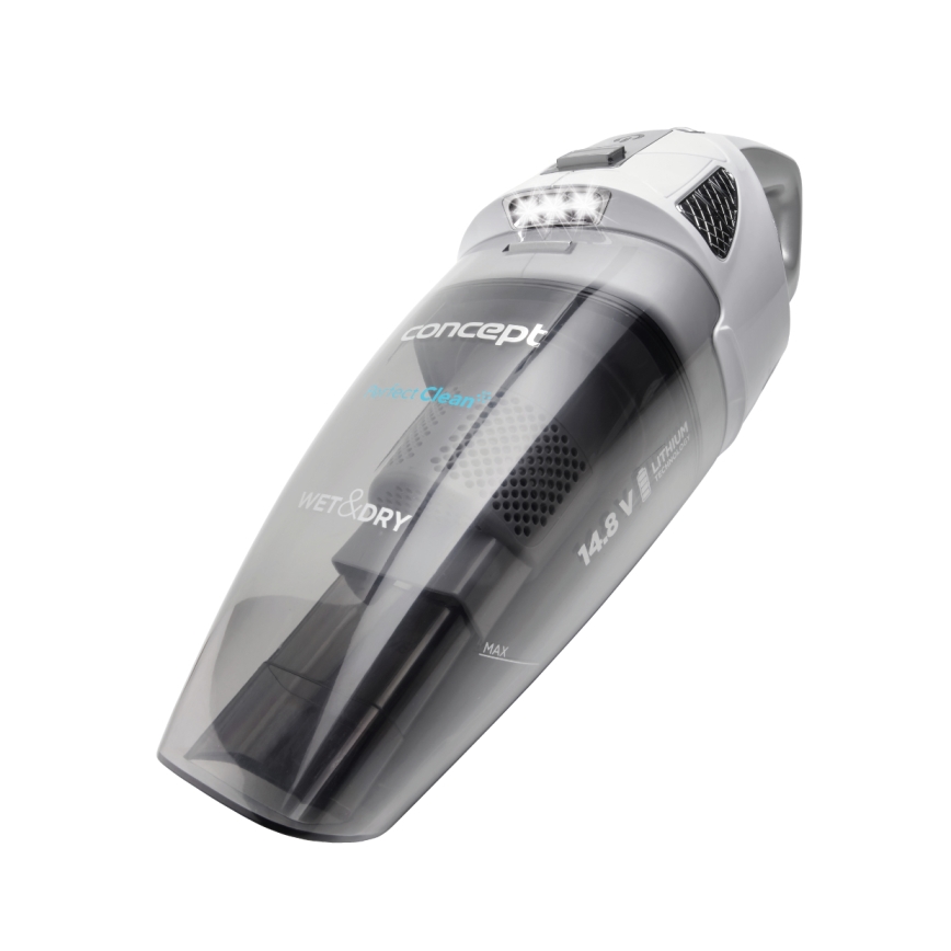Concept VP4370 - Käeshoitav tolmuimeja WET & DRY PERFECT CLEAN 90W/14,8V 2200 mAh valge