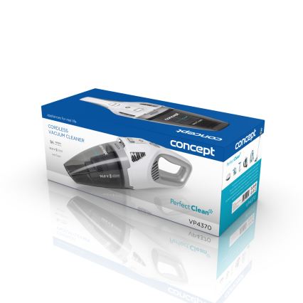 Concept VP4370 - Käeshoitav tolmuimeja WET & DRY PERFECT CLEAN 90W/14,8V 2200 mAh valge