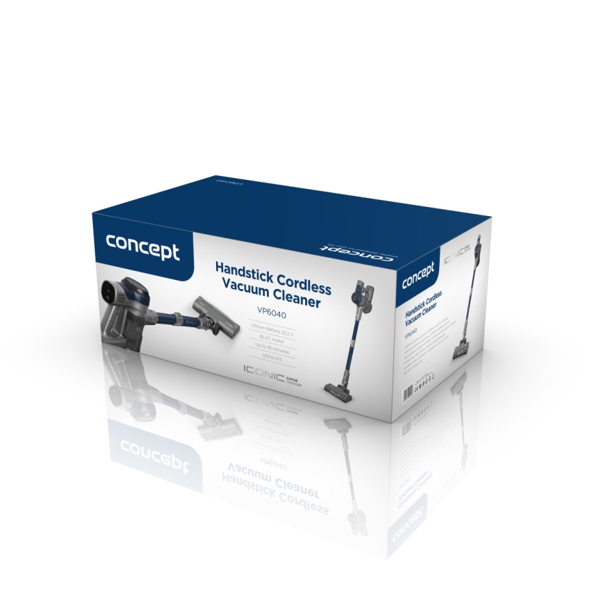 Concept VP6040 - Varstolmuimeja 2in1 ICONIC ANIMAL TELESCOPE 200W/22,2V 2200 mAh sinine