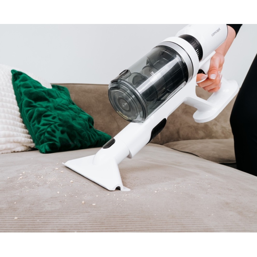 Concept VP6125 - 2-ühes vars- ja käsitolmuimeja ICONIC Comfort Telescope 400W/29,6V 2000 mAh valge