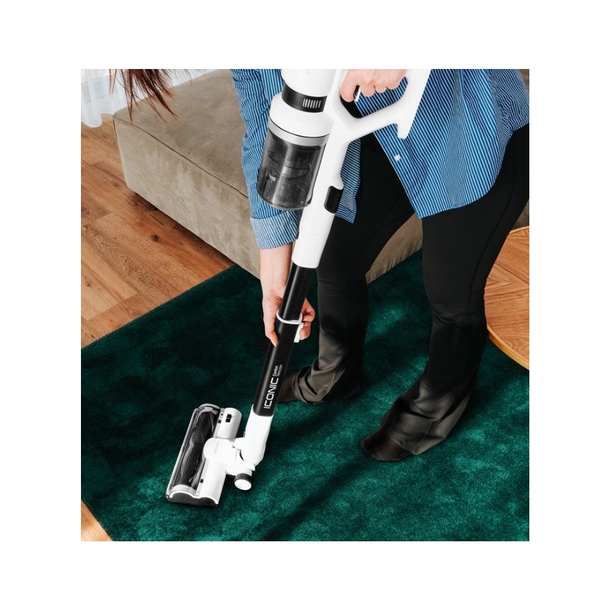 Concept VP6125 - 2-ühes vars- ja käsitolmuimeja ICONIC Comfort Telescope 400W/29,6V 2000 mAh valge