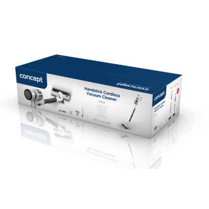 Concept VP6125 - 2-ühes vars- ja käsitolmuimeja ICONIC Comfort Telescope 400W/29,6V 2000 mAh valge