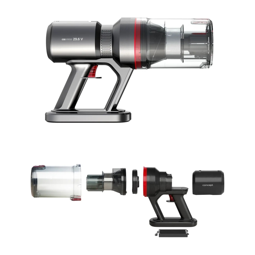 Concept VP6150 - 3-ühes pulgaga tolmuimeja ULTIMATE UV POWER 500W/29,6V 2200 mAh must