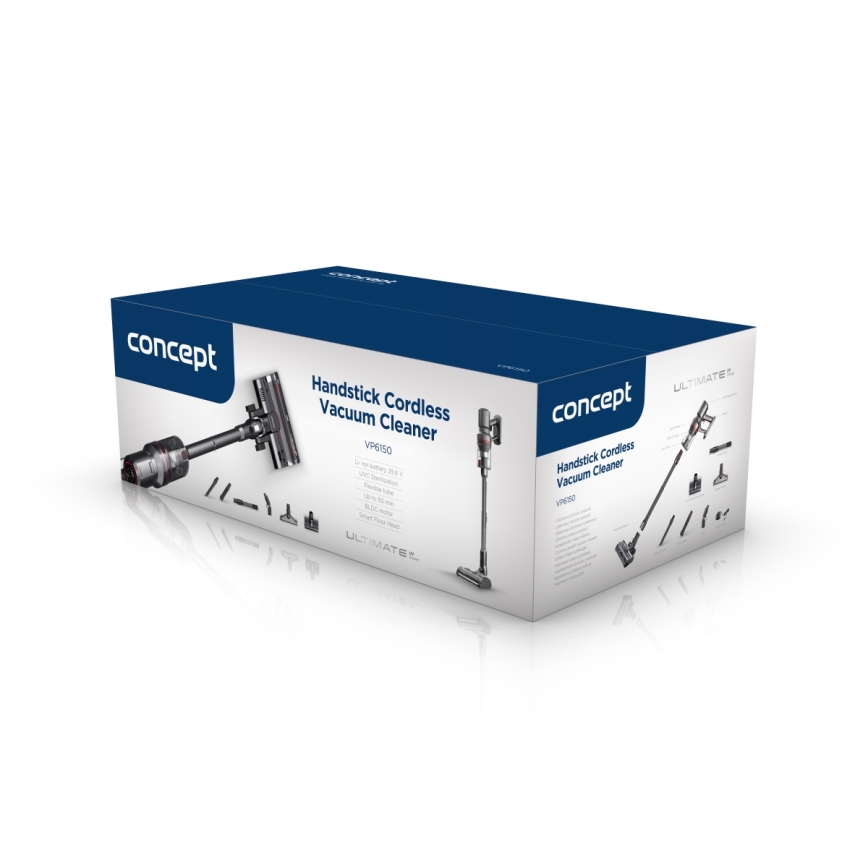 Concept VP6150 - 3-ühes pulgaga tolmuimeja ULTIMATE UV POWER 500W/29,6V 2200 mAh must