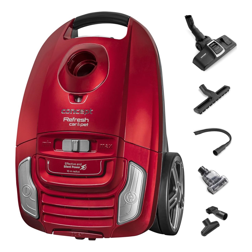 Concept VP8224 - Kotiga tolmuimeja REFRESH CAR&PET 3,5 l 700W/230V punane